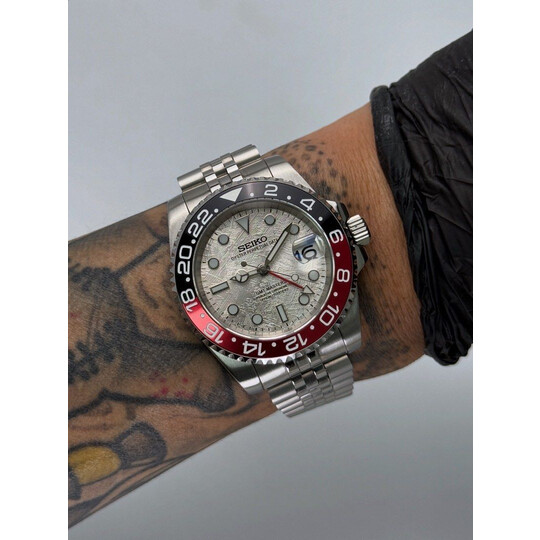 Custom Seiko Mod • Coke “Meteorite” GMT-Master II w/ Ice Lume • 40mm